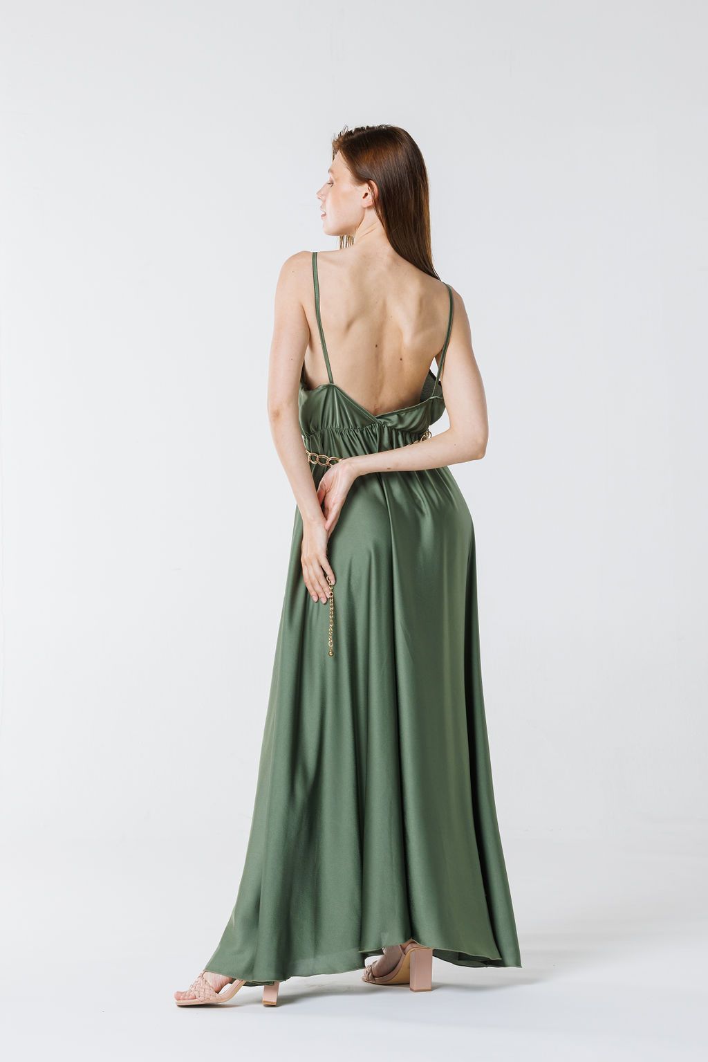 Maxi satin dress